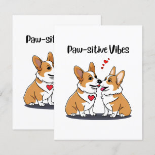 Vibes Corgis in Liebe Begleitkarte