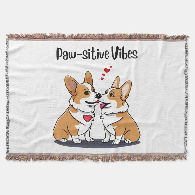 Vibes Corgis in Liebe Decke (Vorderseite)