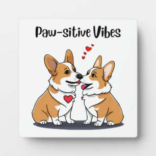 Vibes Corgis in Liebe Fotoplatte