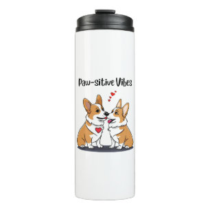 Vibes Corgis in Liebe Thermosbecher