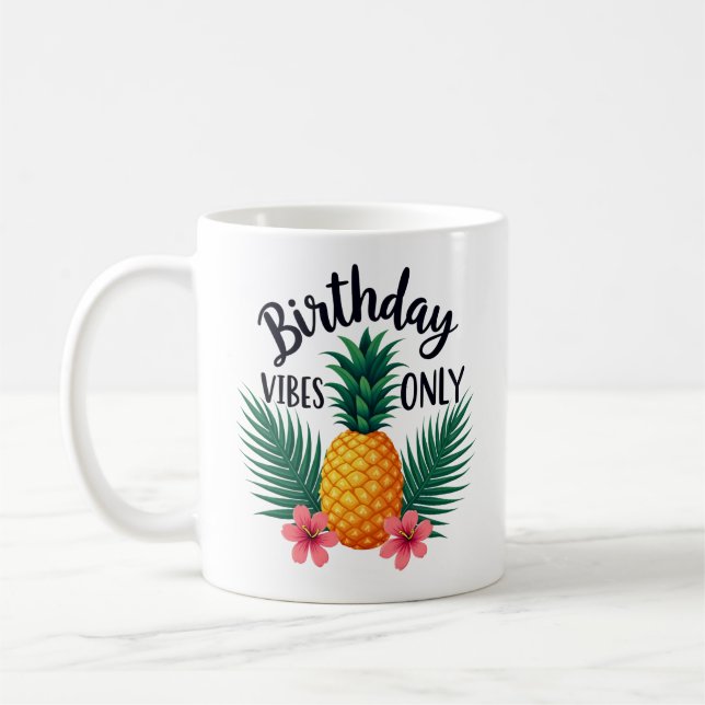 Vibes d'anniversaire seulement Mugs Cool (Gauche)