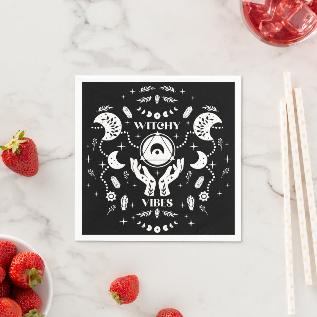 Vibes de cuisine Halloween serviettes en papier (En situation)