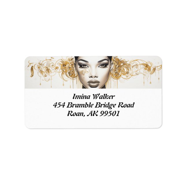 Vibes de Diva glamour : Étiquette de délices divin (Devant)