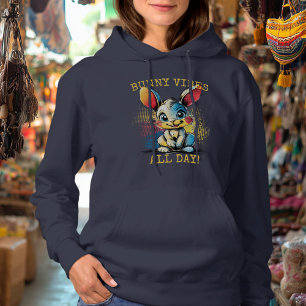 Vibes de Lapin Toute la Journée ! - Sweat à Capuch