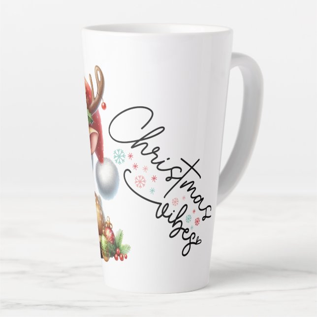 Vibes de Noël Latte Mug (Angle droit)