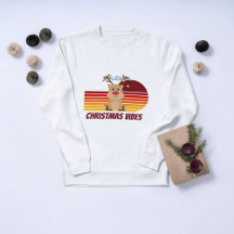 Vibes de Noël personnalisées Reindeer Sweatshirt