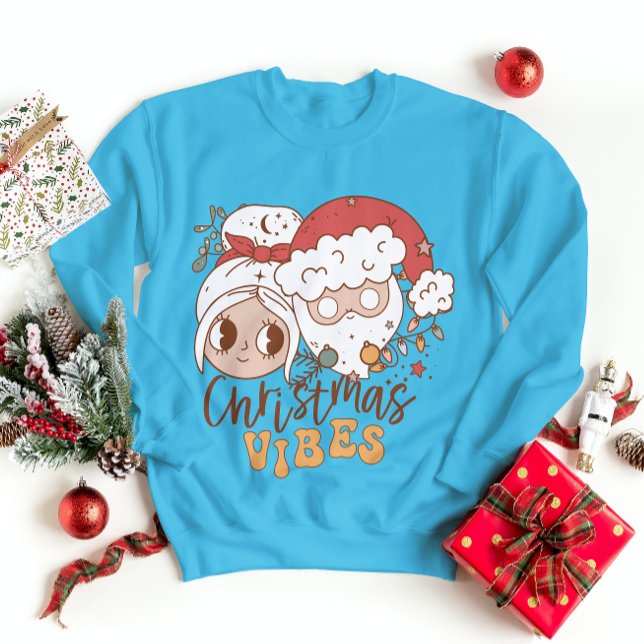 Vibes de Noël Sweatshirt Fêtes d'hiver (Créateur téléchargé)