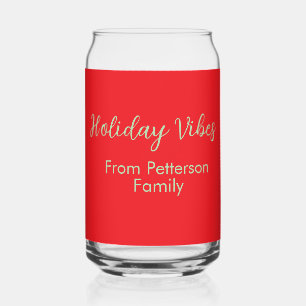 Vibes de vacances rouge Noël ajouter nom de famill