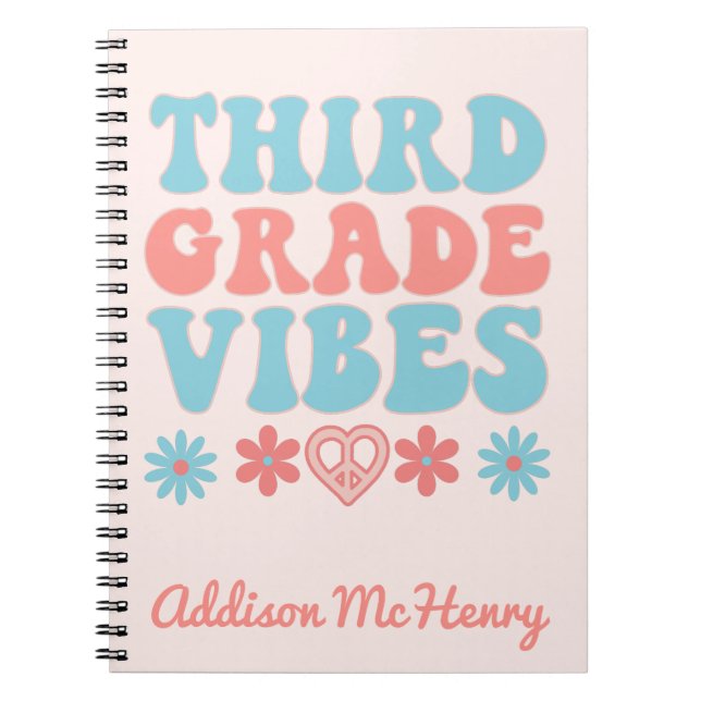 Vibes der dritten Klasse - Rückkehr ins SchulNoteb Notizblock (Vorderseite)