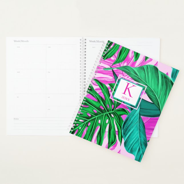 Vibes des îles tropicales | Monogramme 2026 (Devant avec enveloppe)