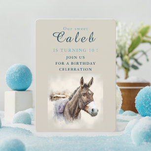 Vibes d'hiver Donkey - Carte d'invitation d'annive