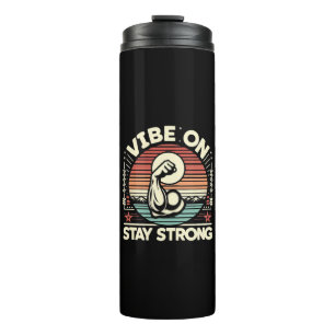 Vibes hoch, bleib stark thermosbecher