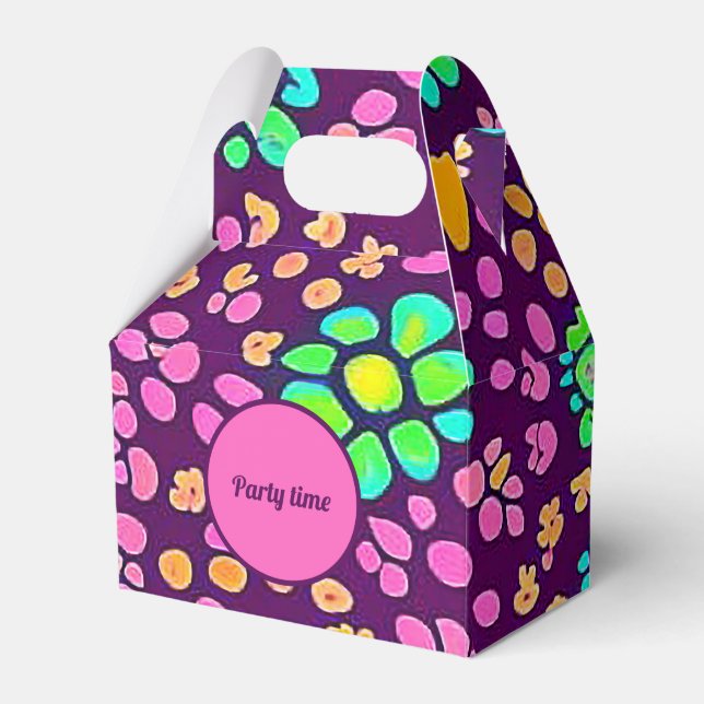 Vibes Lila Color Summer Pattern Gefälligkeitsbox d Geschenkschachtel (Vorderseite)