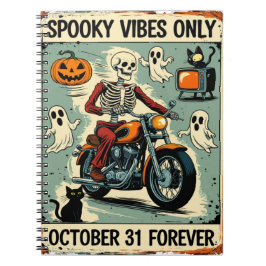 Vibes Nur Halloween Vintag Notizblock