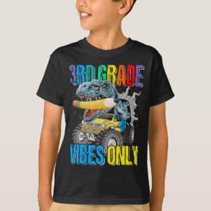 Vibes only Monster Truck Dinosaurier Boys der drit T-Shirt