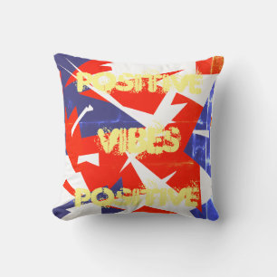 Vibes positives Abstrait Art Cushion Coussin