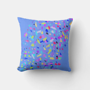 Vibes positives d'art Abstrait Lancer coussin d'or