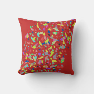 Vibes positives d'art Abstrait Lancer coussin d'or