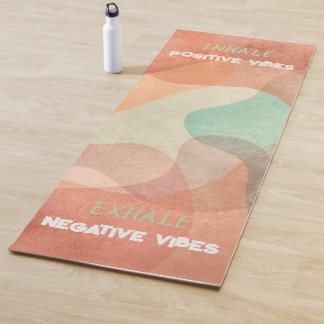Vibes positives de tapis de yoga personnalisé