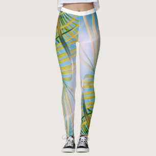 Vibes positives Palm Tree Leggings ensoleillés