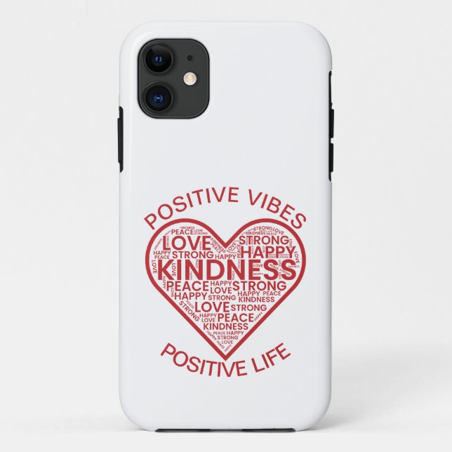 Vibes positives Vie positive iPhone 11 Coque (Dos)