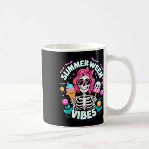 Vibes Skeleton Spooky Vacation Halloween Sommer Kaffeetasse
