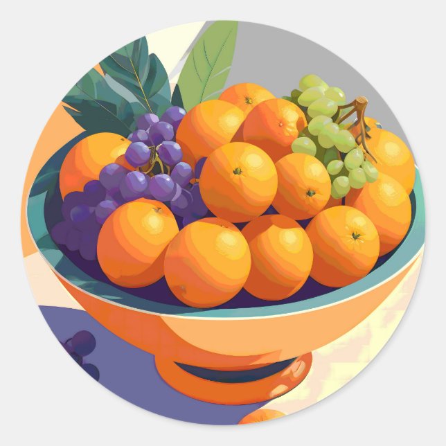 Vibin" mit Vitamin C Runder Aufkleber (Vorderseite)