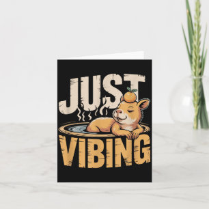 Vibing Lustiger Capybara Süßer Liebhaber Geburtsta Karte