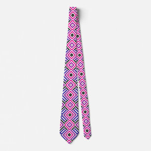 Vibranc Geometric Op Art Illusion Mosaik Muster Krawatte
