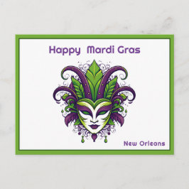 💚 💜 💛 Vibrance von Mardi Gras Postkarte