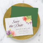 Vibranding Blooms Marble Save the Date<br><div class="desc">Diese elegante, blumengeschmückte Save the Date-Karte zeichnet sich durch eine lebhafte Blüte aus, die in trendiger Schrift "Save the Date" auf einem hellen Marmorhintergrund auf der Vorderseite und auf der Rückseite durch eine grüne Farbe geprägt ist. Personalisieren Sie diese Karte, indem Sie den Platzhaltertext in der Vorlage ersetzen, um Ihre...</div>