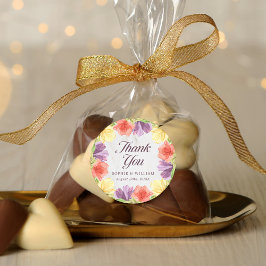 Vibranding Blooms Marble Vielen Dank Runder Aufkleber