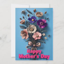 Vibranding Bold Floral Mütter Day Card Einladung