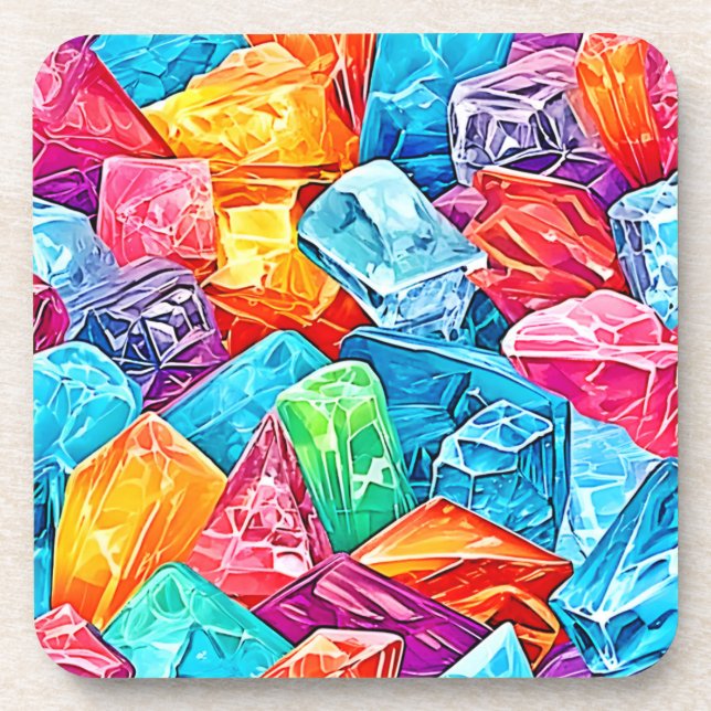 Vibranding Crystal Cluster Art Getränkeuntersetzer (Vorderseite)