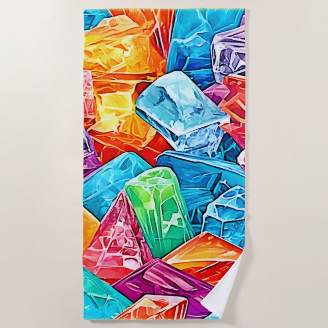 Vibranding Crystal Cluster Art Strandtuch (Vorderseite)