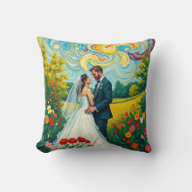 Vibranding Wedding Van Gogh Stil Throw Kissen