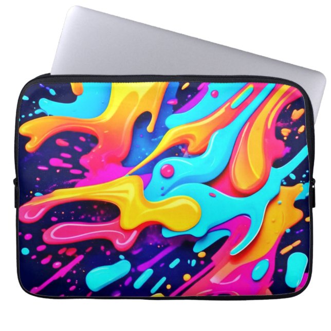 Vibranend Color Chaos Art Laptopschutzhülle (Vorderseite)