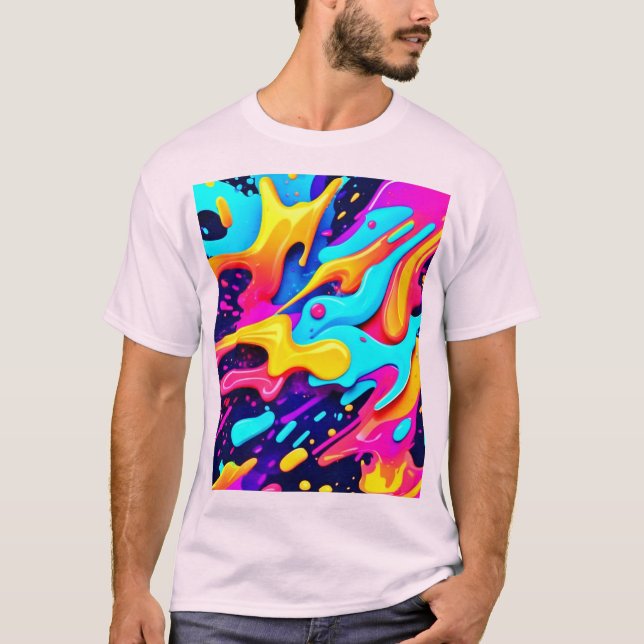 Vibranend Color Chaos Art T-Shirt (Vorderseite)