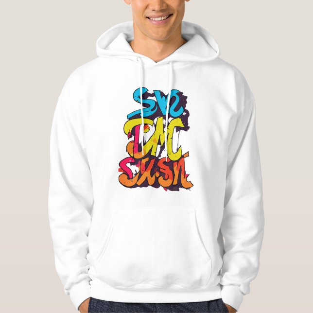 Vibranend Graffiti-Style 'Swe Pac Sun' Hoodie (Vorderseite)