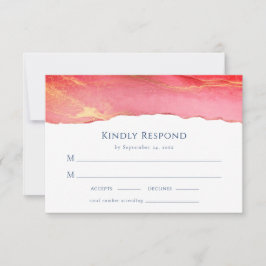 Vibranend Summer Wedding RSVP Response Card Karte