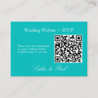 Vibraning Aqua QR Code Website RSVP Card