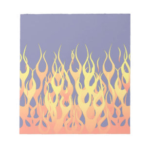 Vibraning Racing Flammen auf Navy Blue Notizblock