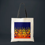 Vibraning Racing Flammen auf Navy Blue Tragetasche<br><div class="desc">Ein frisierte Auto rauschend Automobil cool orange auf blauem Button Streifen Flammen grafische Gestaltung, die immer für ein großartiges Geschenk für sich selbst oder für jemanden, der auf Ihrer Liste, sind sicher, einen Eindruck zu machen bei jedem festlichen Anlässe. E-Mail mit dem unten stehenden E-Mail-Link "Diesen Designer Gefragt" für spezielle...</div>