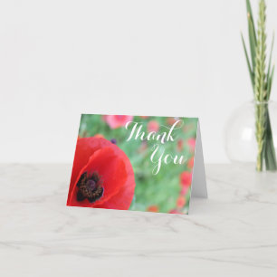 Vibraning Red Poppy Dankeschön-Karte Dankeskarte