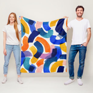 Vibraning Watercolor Abstrakt Moderne Kunst Fleecedecke