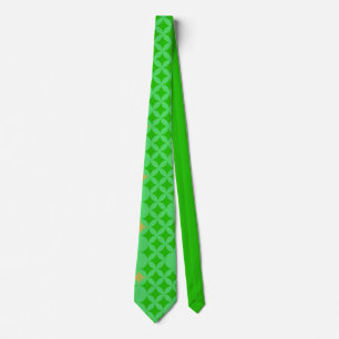 Vibranly Beautiful Pattern Green Neck Ties Krawatte