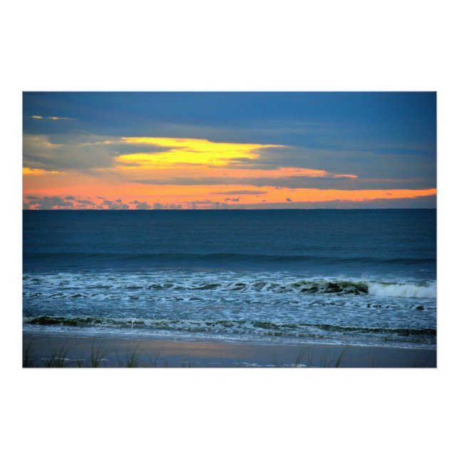 Vibranly Blue Coloration Sunrise Fotodruck (Vorne)