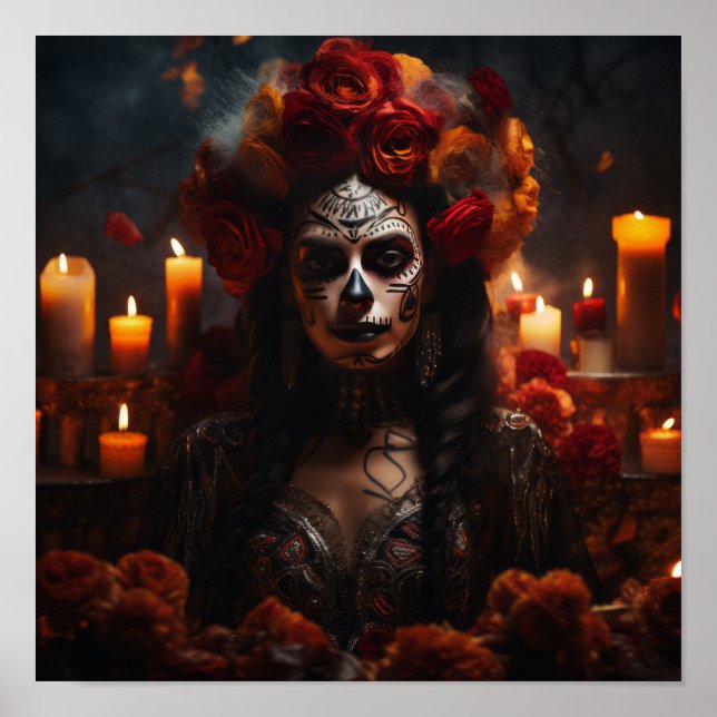 Vibranly Dia de los Muertos Poster - Feiern Sie da (Vorne)