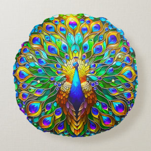 Vibranly Digital Art Round Kissen - perfekt dimens