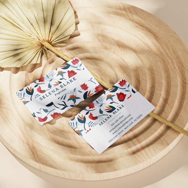 Vibranly Floral Elegance | Chic & Modern Visitenkarte (Von Creator hochgeladen)